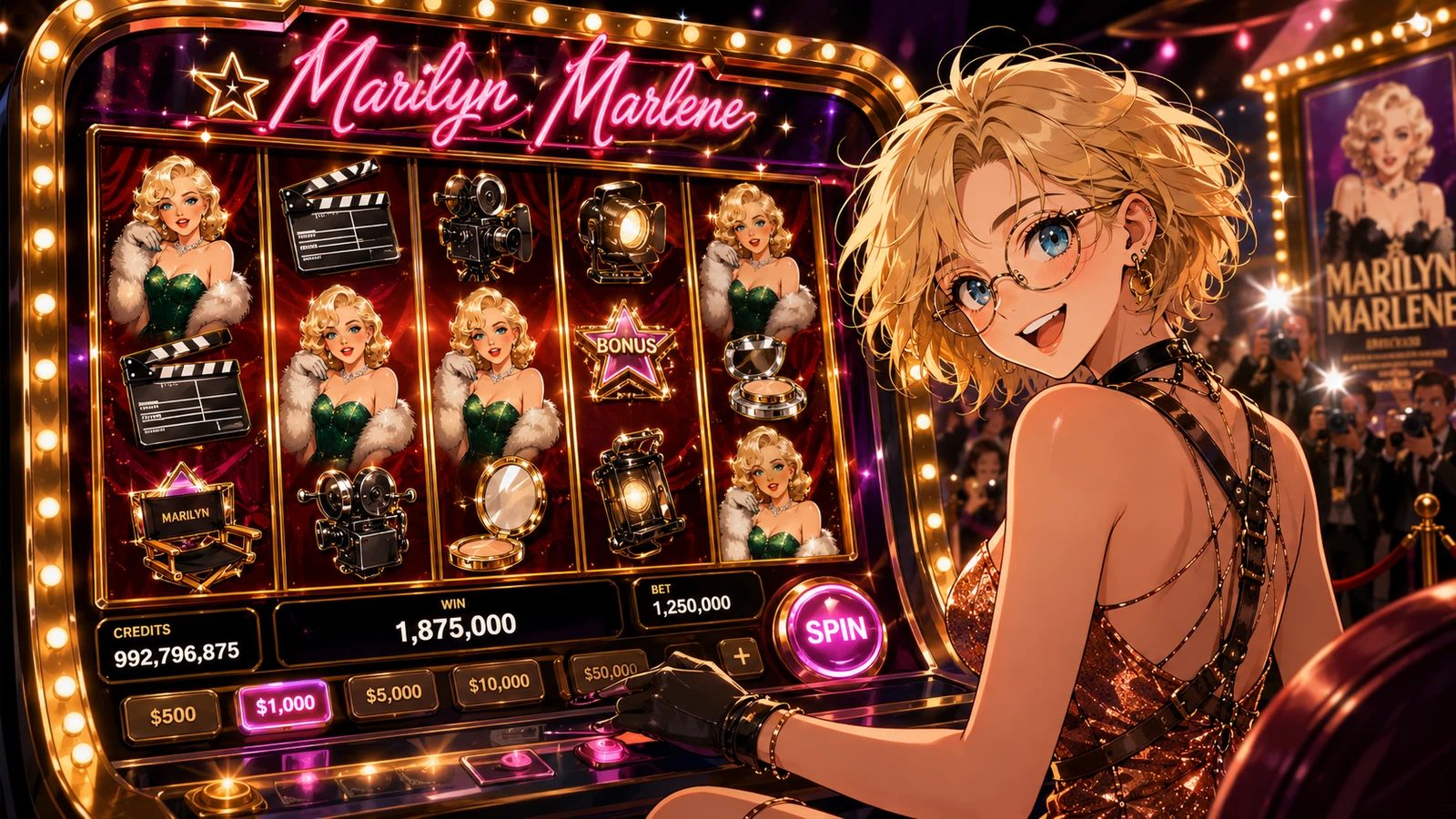 Goldie playing Goldie's Glamour: Marilyn Marlene